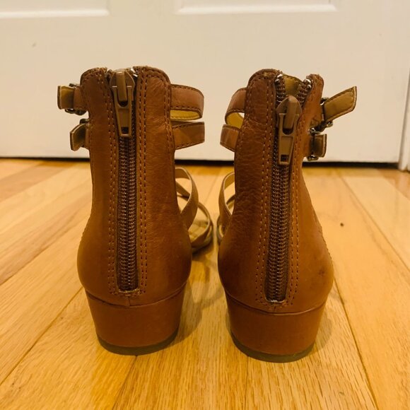 NEW BORN Women's Ankle Strap Leather Platform Wedge Sandal US 6 - Picture 7 of 14